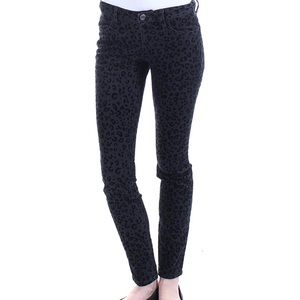 RACHEL Rachel Roy Black Animal Print Skinny Jeans